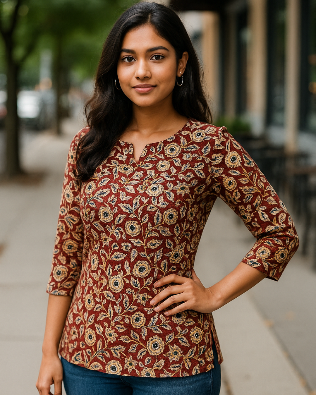 Kalamkari Cotton Fabric - M1