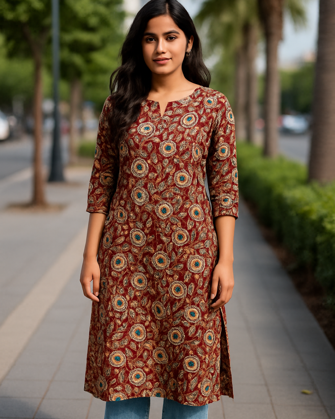 Kalamkari Cotton Fabric - M1