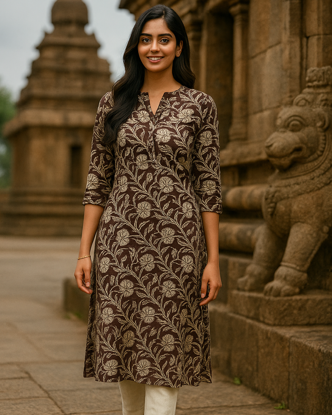 Kalamkari Cotton Fabric - M4